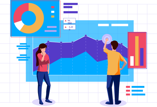 Analytics dashboard with charts and graphs for CRO - Siri IT Consulting